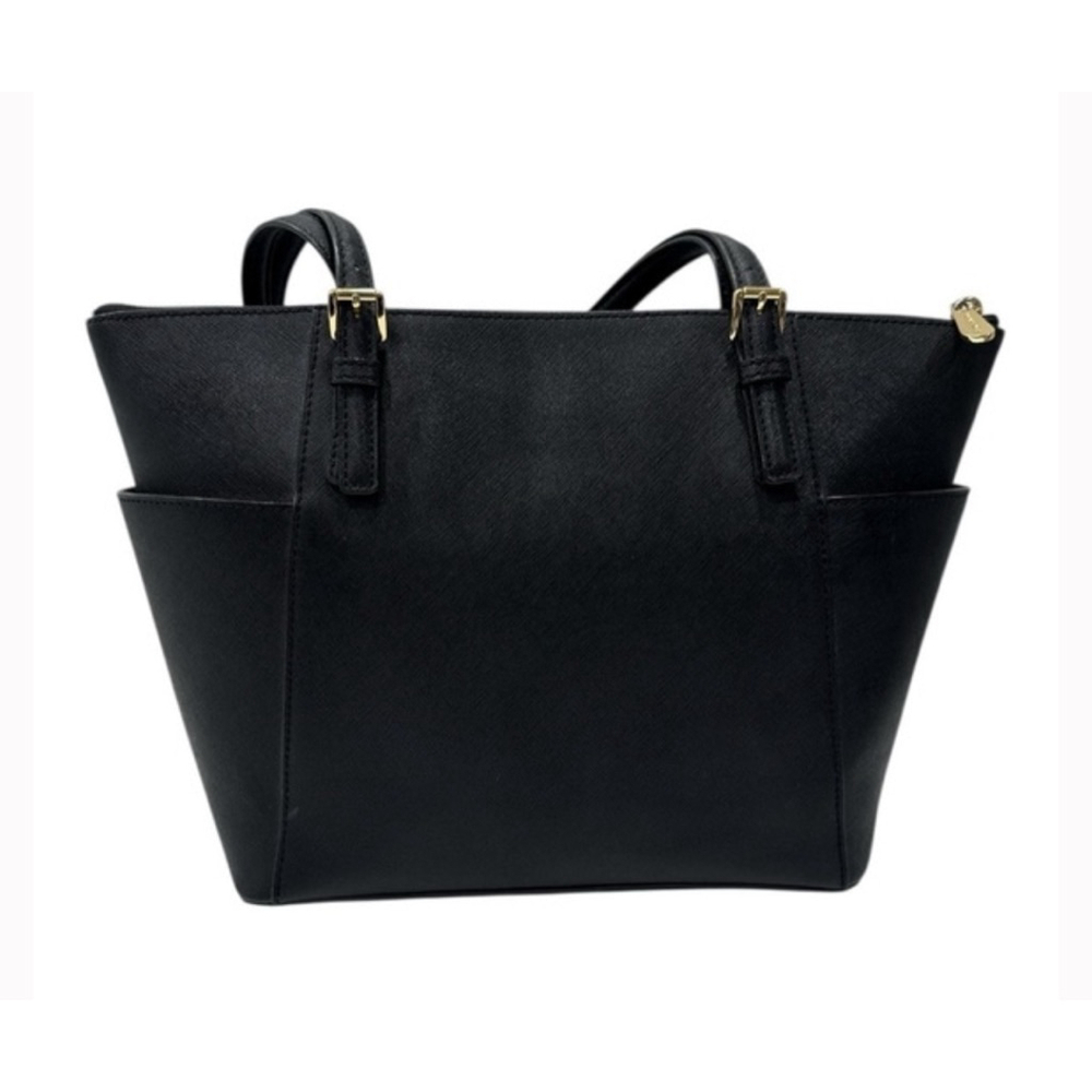 MICHAEL KORS Quiet Luxury Saffiano Black Leather Designer Shoulder Bag purse - Picture 4 of 8